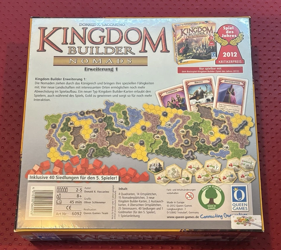 Kingdom Builder Erweiterung 1 Nomads Queen Games Brettspiel Gesellschaftsspiel - Bild 2 von 2