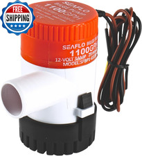 01 Series 1100 GPH Bilge Pump   12V 1-1/8 Outlet Marine Submersible Pump...