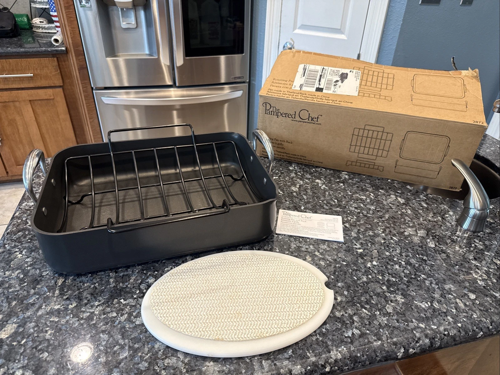 Pampered chef Nonstick roasting pan with rack 2872, VHTF