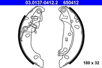 Ate Bremsbackensatz 03.0137-0412.2 FüR Fiesta Jbsm Jasm 121 Ka Ford Rb Mazda 4 3