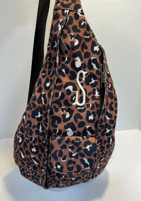 Marley Lilly Sling Bag Monogrammed 'S' Leopard Print Tote Adjustable 42  Strap