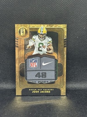 2024 Gold Standard Josh Jacobs /10 Bullion Brand Laundry Tag Gold Patch