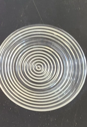 Vintage Anchor Hocking Manhattan Pattern 8" Diameter Salad Plates Set of 2