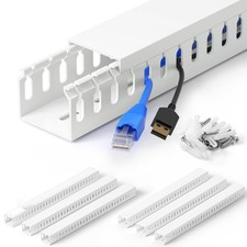 99in 6X L16.5in Server Rack Cable Management Raceway, H1.4in x W1.6in Cable ...