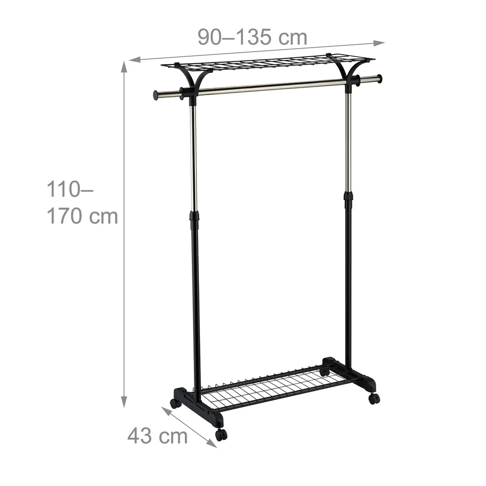 Porte-vêtements, chariot vestiaire, tringle à vêtements, meuble d'entrée - Photo 4/4