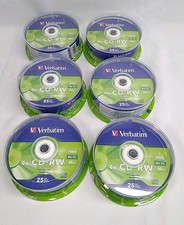 Lot Of 6 25 Pack Verbatim CD-RW Discs Rewritable 700 MB 80 Minute Factory Sealed