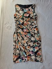 Phase Eight Floral Faux-Wrap Dress, Size 14, Elegant Sleeveless Party / Occasion