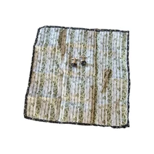 Barry Wang Tie Set- Green Floral- NEW- Lapel Pin, Cufflinks & Handkerchief