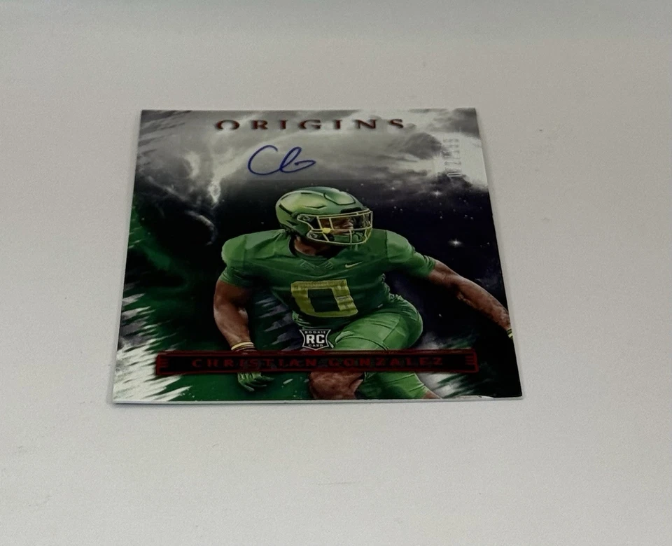 CHRISTIAN GONZALEZ /199 Origins Auto Red 2023 Panini Chronicles DP #OA-CGO - Image 3 of 4