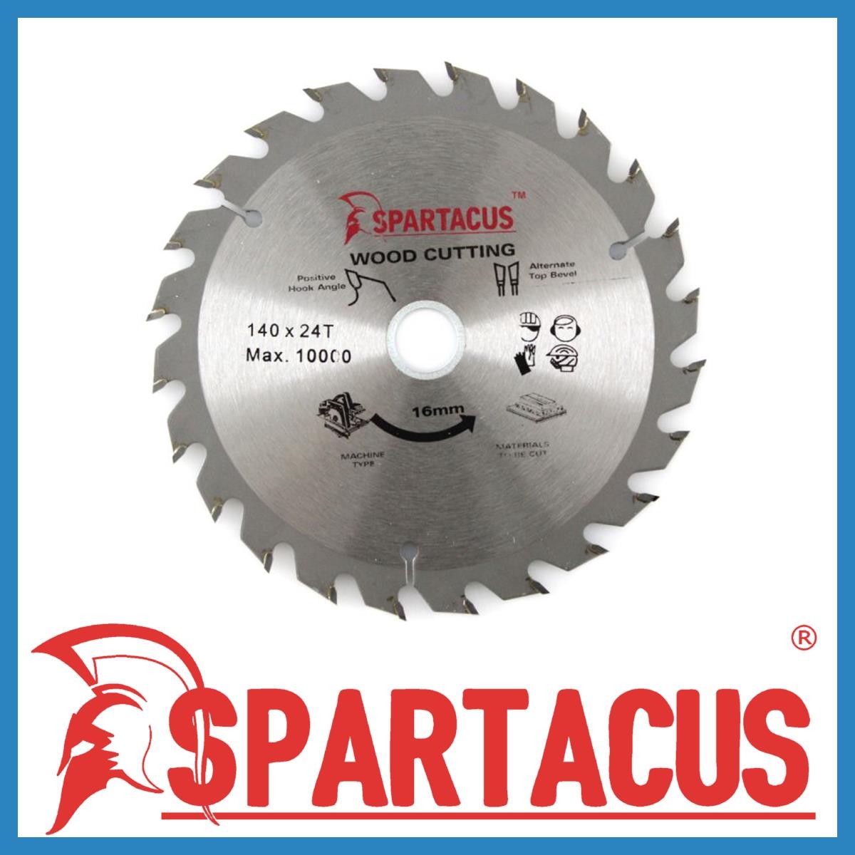 Spartacus Wood Cutting Circular Saw Blade 140mm x 16mm Bore 24T SC140 PT145