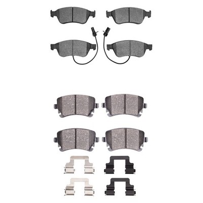For Audi S8 07-09 Semi-Metallic Semi-Metallic Front & Rear Brake Pad Set