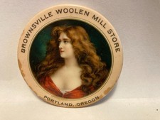 BROWNSVILLE WOOLEN MILL STORE PORTLAND OREGON 1905 Advertising pocket mirror