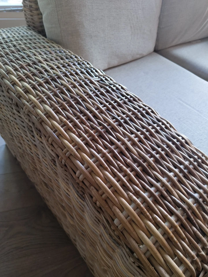 Holloways Rattan 3-Piece Conservatory Furniture Set - Image 3 of 4