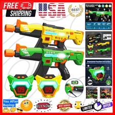 Laser Tag Guns Toys Set of 2 with Rechargeable Upgraded LED Digital Multi-Fun...