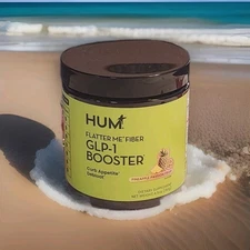 HUM Nutrition Flatter Me Fiber, Digestive Enzymes Prebiotics, Pineapple P 4oz. 