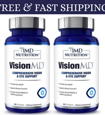 2 pack MD Nutrition Vision MD Eye Vitamin CARMIS - Eye Supplement 30 Softgels.
