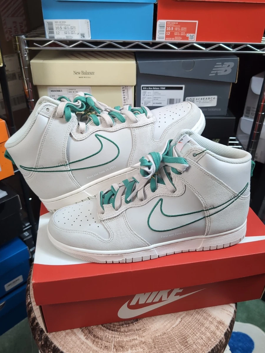 Nike Dunk High First Use Sail Light Bone/Green Noise for 