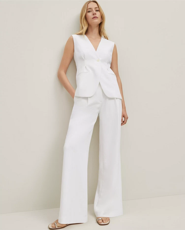 Pantalon Boyfriend Ann Taylor - Taille 12 - Couleur Beige - Neuf Avec étiquettes - Coupe Décontractée Femme