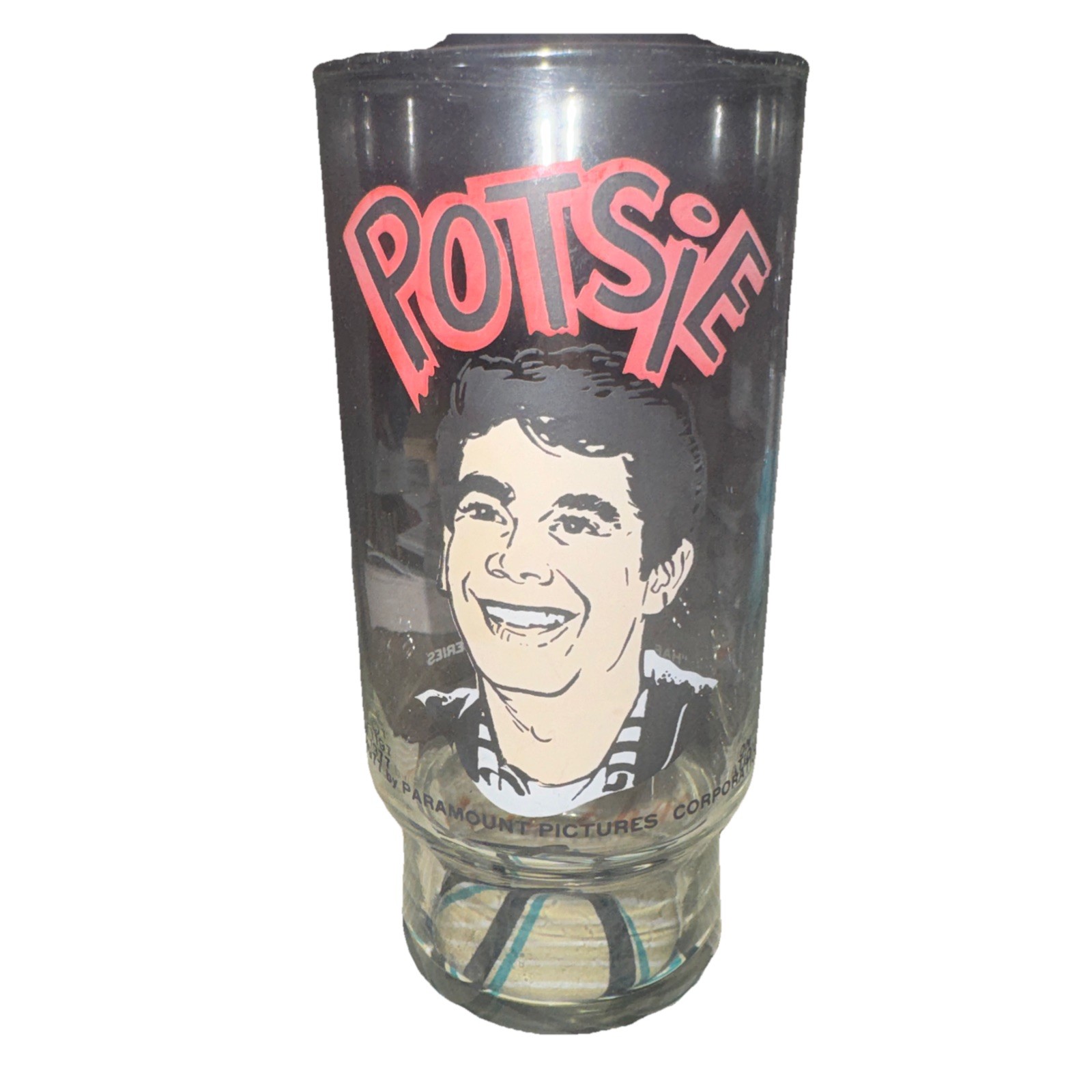 Postsie Ralph & Potsie 1977 Happy Days Dr Pepper Drinking Glasses, Used