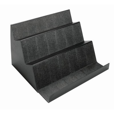 HUBERT Deli Riser 3-Step Black Solid ABS Bulk Riser - 20 3/4 L x 24'' W x 14'' H