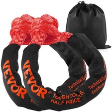 VEVOR Soft Shackle Synthetic Recovery Rope 2P...