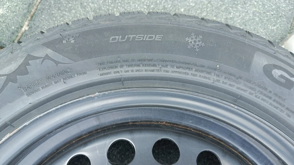 4 Winterreifen 205/55 R16 91V auf Stahlfelgen mit Reifendrucksensoren - Bild 3 von 4