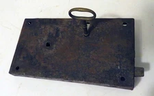 Antique 19th Century Wrought Iron Mortise Lock with Original Key – Works