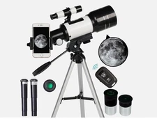 Telescope for Adults & Kids, 70mm Aperture Refractor (15X-150X) Portable Trav