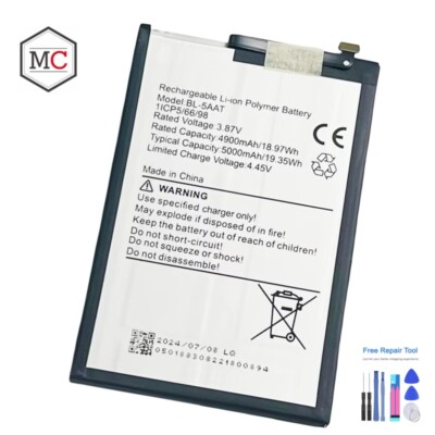 high quality Replacement Battery For Tecno BL-5AAT 1ICP5/66/98 3.87V 4900mAh