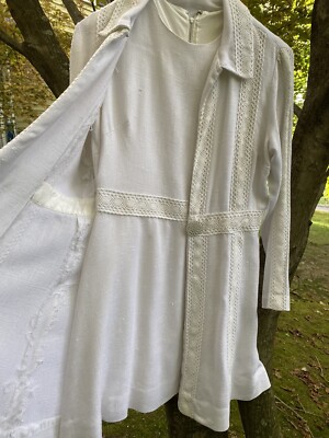 Vintage Two Piece White Cotton/Linen Dress & Jacket Juniors Size 7 | eBay