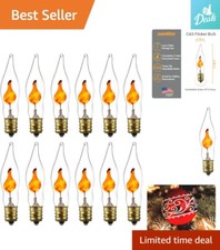 Elegant Flicker Flame Light Bulb - Decorative Chandelier - Candle - 3 Watts
