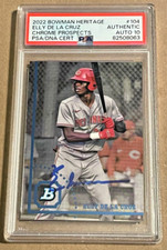 ELLY DE LA CRUZ signed auto autographed 2022 Bowman Heritage PSA DNA Auto 10