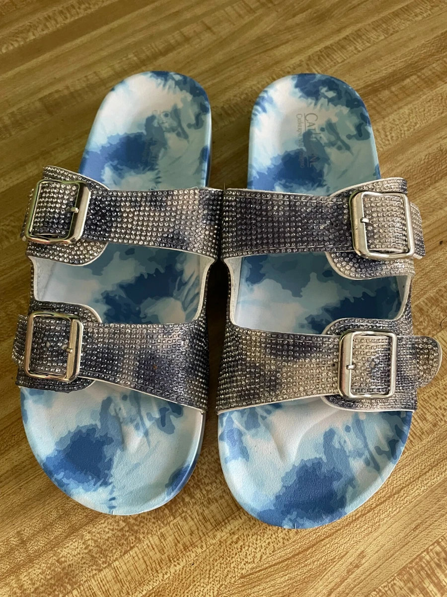 Sandales Slides Catherine Malandrino | Noires à Clous | Taille 7 US (37 EU) | Cuir Clouté - Occasion