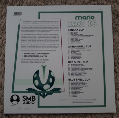 Mario Kart DS Vinyl LP VGM Shinobu Nagata Not Moonshake MKDS OST