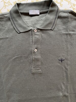 Christian Dior Polo Size Large Khaki With Logo Fly Super Rare Long