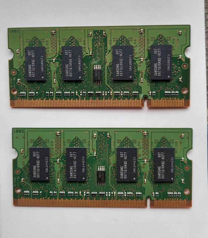 2GB DDR2 Kit Ram Laptop Memory 2x 1GB PC2-6400S 2Rx16 NON ECC - Image 2 of 2