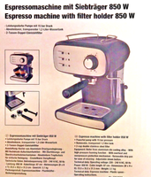 CM-SS004 Espressomaschine Mit SiebträGer Und MilchaufschäUmdüSe, 15 Bar, Dampf..