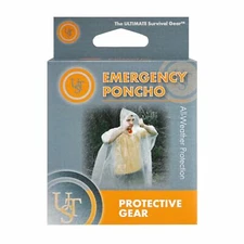 UST Emergency Poncho Clear Ultralight Rain Jacket Survival gear Bug Out Bag 