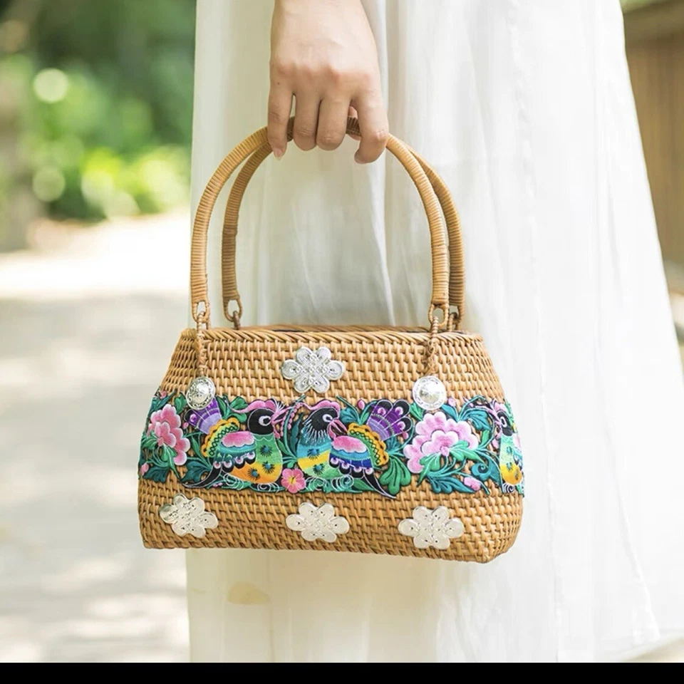 2 Yards Brown Floral Embroidered Double-edged Trim/Sewing/Crafts/Bridal/4" Wide - Image 4 of 4