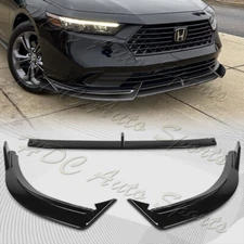 For 2023-2024 Honda Accord Sedan Painted Black Front Bumper Lip Body Kit Spoiler