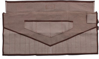 26-Pocket Tool Roll Organizer, Heavy Cotton Canvas Roll-Up Pouch,Coal Black