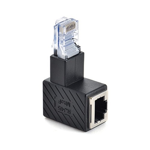 90 Degree Right Left Up Down Angle RJ45 Male to Female for Cat 5 / 6 Ethernet LA - 第 12/12 張圖片