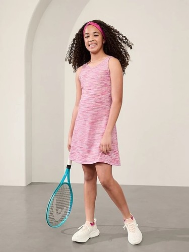 Athleta Girl M 8-10 Chit Chat Dress Spacedye Purple Medium