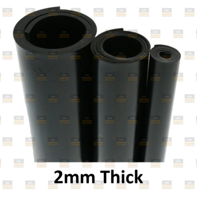 2 mm Neopren Gummiplatte - einfarbig schwarz glatt - verschiedene Größen - inkl. MwSt.