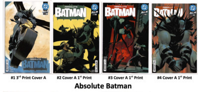 Absolute Batman #1 A 3rd Print & #2 3 4 MAIN Cover A 1st Print SET Lot 2024