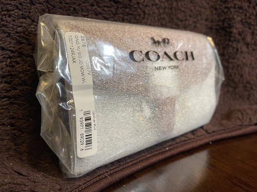 NWT COACH 2878 Jade Medium Envelope Wallet In Signature Canvas With Rexy - Picture 4 of 11