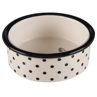 Trixie Keramiknapf Zentangle 0,3L weiß/schwarz für Katzen und Hunde 12 cm