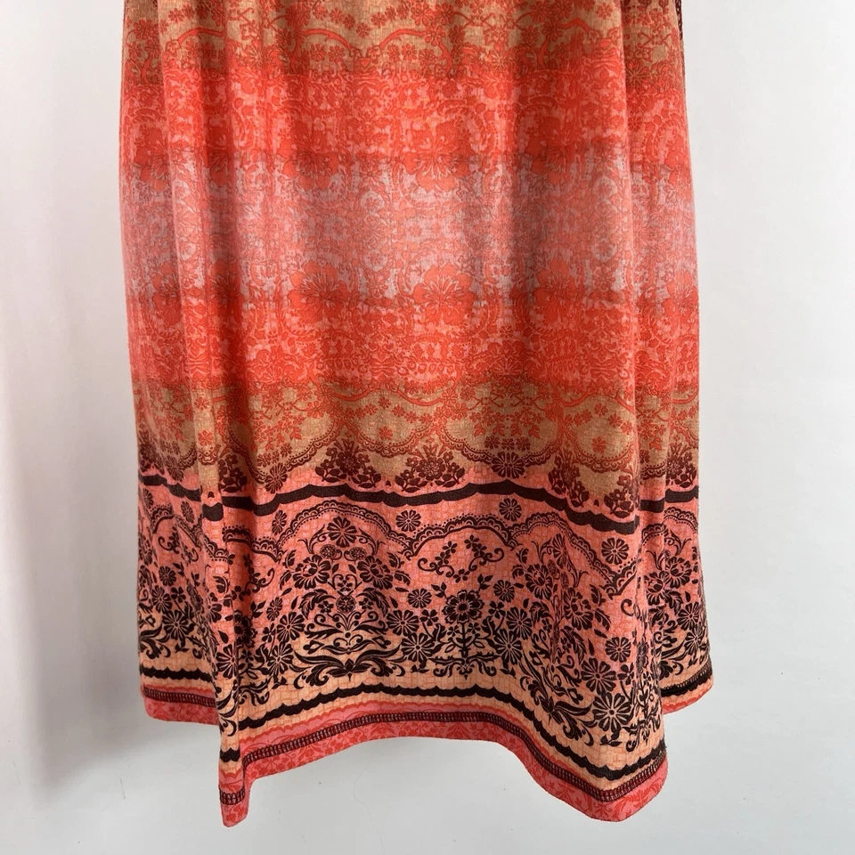 Vestido Solero Mudd Para Mujer Mediano Sin Mangas Floral Sobre la Rodilla Ajuste y Acampanado Línea A Foto 3 de 4