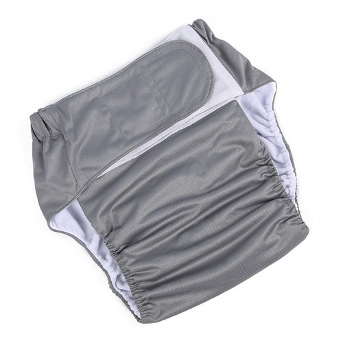 Adult Diapers Hook & Loop Closure Washable Cloth Diaper Reusable Briefs 2 Colors - Picture 6 of 8