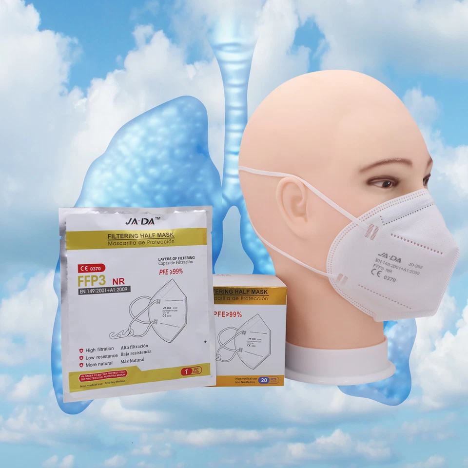 FFP3 Face Masks Pack of 40 – Individually Wrapped – EU & UK Certified Masks - Image 4 of 4